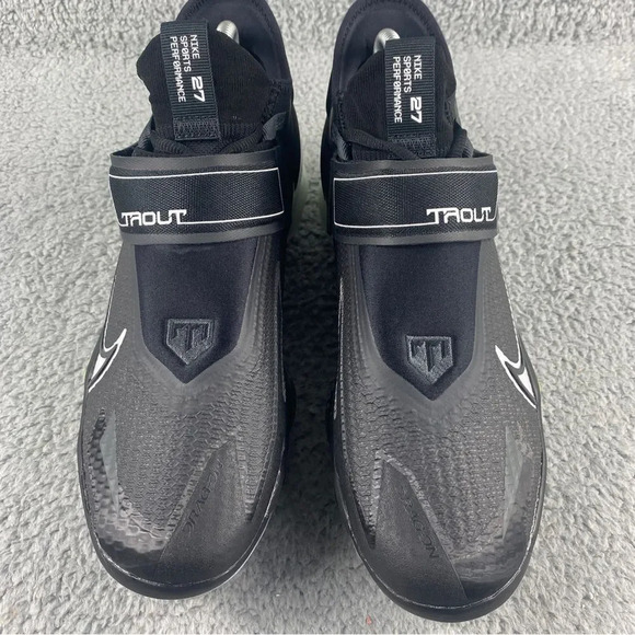 NEW NIKE FORCE Air Zoom Trout 8 Elite Baseball Cleats Mens‎ 9 Shoes Game Black - Picture 13 of 15